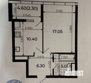 1-к квартира, вторичка, 41м2, 11/25 этаж