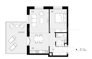 1-к квартира, вторичка, 73м2, 2/6 этаж