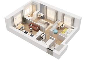 2-к квартира, вторичка, 52м2, 3/10 этаж