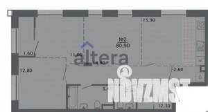 3-к квартира, строящийся дом, 81м2, 3/8 этаж