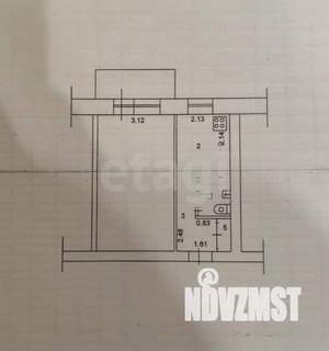 1-к квартира, вторичка, 29м2, 4/9 этаж