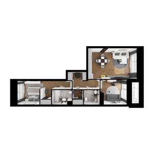 2-к квартира, вторичка, 64м2, 7/12 этаж