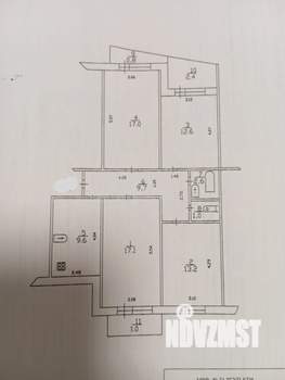 4-к квартира, вторичка, 83м2, 7/8 этаж