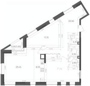 2-к квартира, вторичка, 99м2, 3/18 этаж