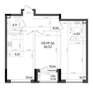 3-к квартира, вторичка, 67м2, 2/9 этаж