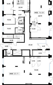 3-к квартира, вторичка, 79м2, 1/9 этаж