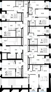 1-к квартира, строящийся дом, 32м2, 2/20 этаж