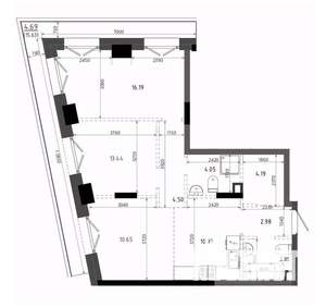 2-к квартира, вторичка, 76м2, 6/19 этаж