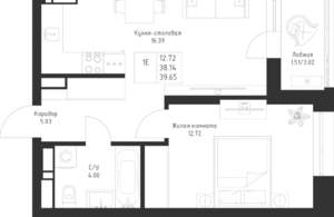 1-к квартира, вторичка, 40м2, 9/23 этаж