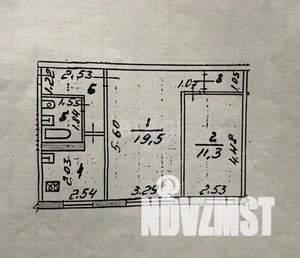 2-к квартира, вторичка, 46м2, 4/5 этаж