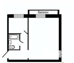 1-к квартира, вторичка, 35м2, 2/10 этаж