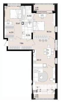 3-к квартира, вторичка, 94м2, 3/9 этаж