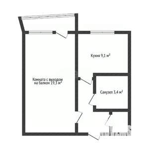 1-к квартира, вторичка, 38м2, 4/10 этаж