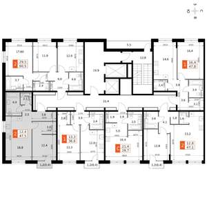 2-к квартира, вторичка, 48м2, 4/19 этаж