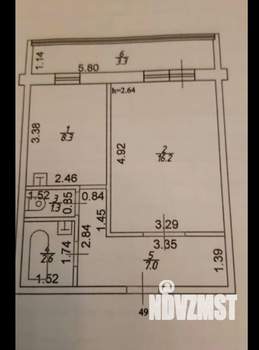 1-к квартира, вторичка, 38м2, 3/10 этаж