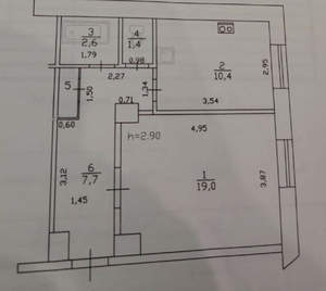 1-к квартира, вторичка, 43м2, 2/5 этаж