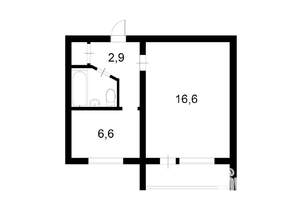 1-к квартира, вторичка, 30м2, 4/5 этаж