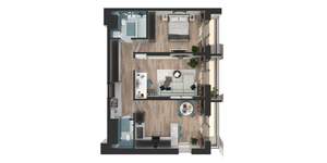 2-к квартира, вторичка, 61м2, 5/25 этаж