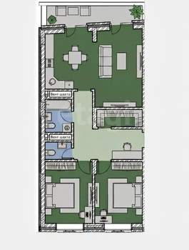 2-к квартира, вторичка, 81м2, 7/9 этаж