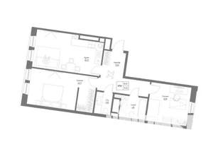 2-к квартира, вторичка, 73м2, 4/4 этаж