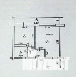 1-к квартира, вторичка, 38м2, 4/10 этаж