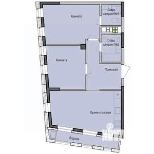 2-к квартира, строящийся дом, 62м2, 6/23 этаж