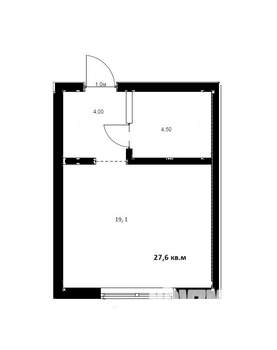 Студия квартира, строящийся дом, 28м2, 7/82 этаж