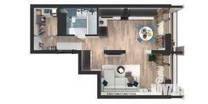 1-к квартира, вторичка, 41м2, 10/25 этаж