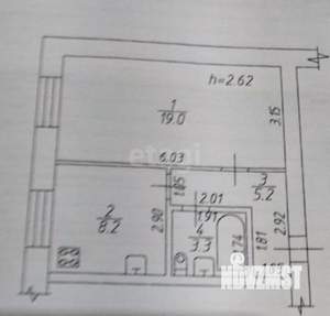 1-к квартира, вторичка, 36м2, 9/9 этаж
