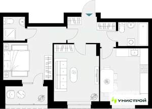 2-к квартира, вторичка, 55м2, 3/18 этаж