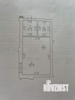 1-к квартира, вторичка, 27м2, 1/7 этаж