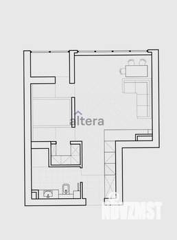 Студия квартира, вторичка, 39м2, 4/17 этаж