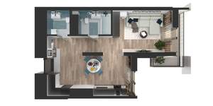 1-к квартира, вторичка, 44м2, 9/25 этаж