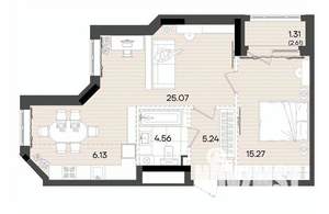 2-к квартира, вторичка, 58м2, 20/23 этаж