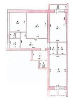 3-к квартира, вторичка, 97м2, 1/10 этаж