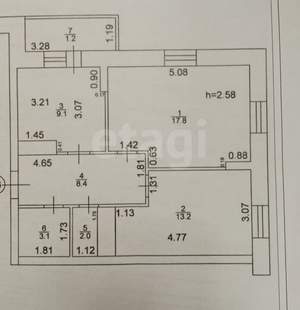 2-к квартира, вторичка, 54м2, 12/18 этаж