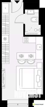 1-к квартира, вторичка, 22м2, 4/27 этаж