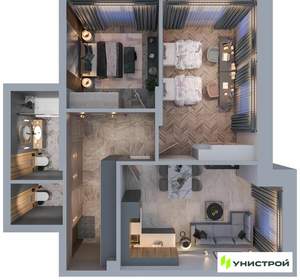 2-к квартира, вторичка, 63м2, 4/18 этаж