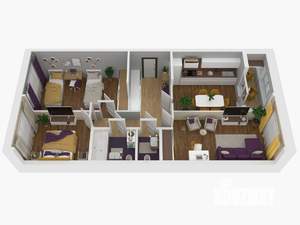 3-к квартира, строящийся дом, 79м2, 2/15 этаж