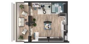 1-к квартира, вторичка, 50м2, 6/25 этаж