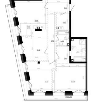 3-к квартира, строящийся дом, 112м2, 13/19 этаж
