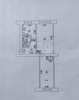 2-к квартира, вторичка, 44м2, 1/5 этаж