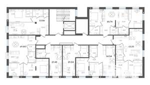 2-к квартира, строящийся дом, 70м2, 2/5 этаж