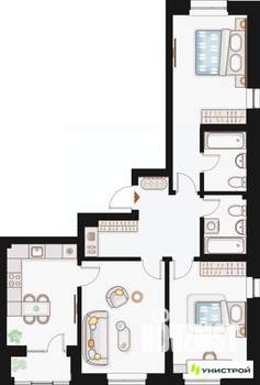 3-к квартира, вторичка, 81м2, 17/20 этаж