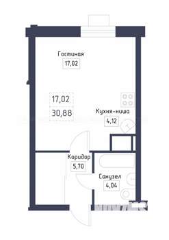 Студия квартира, вторичка, 31м2, 19/25 этаж