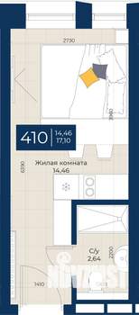 1-к квартира, вторичка, 17м2, 4/5 этаж