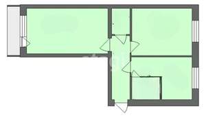 2-к квартира, вторичка, 51м2, 2/5 этаж