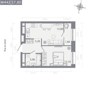 1-к квартира, вторичка, 38м2, 5/23 этаж