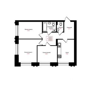 3-к квартира, вторичка, 66м2, 10/25 этаж