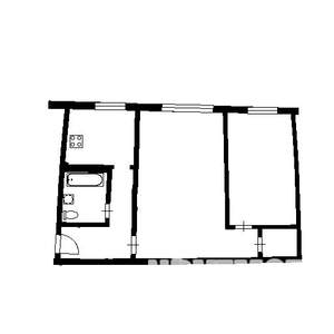 2-к квартира, вторичка, 48м2, 1/5 этаж